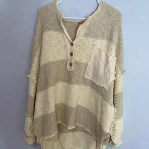 BEACHY FREE PEOPLE STRIPED SWEATER